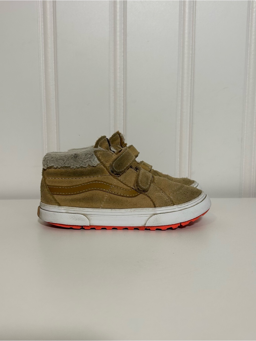 Vans sk8 hi mte tan suede strap